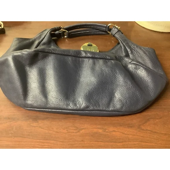 Draper James Navy Leather Tote Bag Very Beautiful Bag - Picture 2 of 11